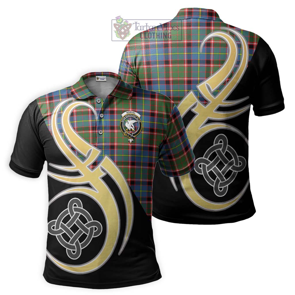 Norvel Tartan Polo Shirt with Family Crest and Celtic Symbol Style Kid - Tartan Vibes Clothing