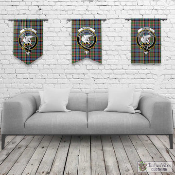 Norvel Tartan Gonfalon, Tartan Banner with Family Crest Rectangle - Tartan Vibes Clothing