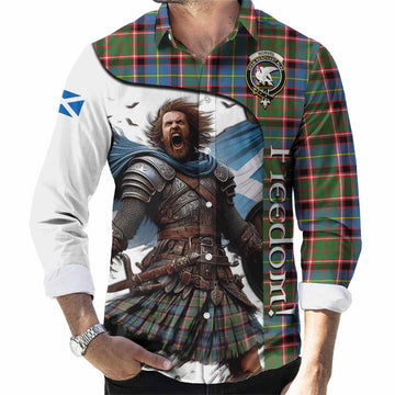 Norvel Crest Tartan Long Sleeve Button Shirt Inspired by the Freedom of Scottish Warrior Men's Shirt S - Tartan Vibes Clothing