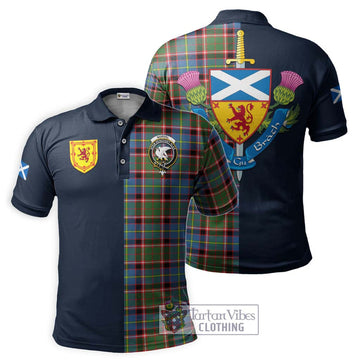 Norvel Tartan Polo Shirt Alba with Scottish Lion Royal Arm Half Style Kid - Tartan Vibes Clothing