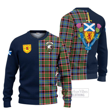 Norvel Tartan Ugly Sweater Alba with Scottish Lion Royal Arm Half Style Unisex - Tartan Vibes Clothing