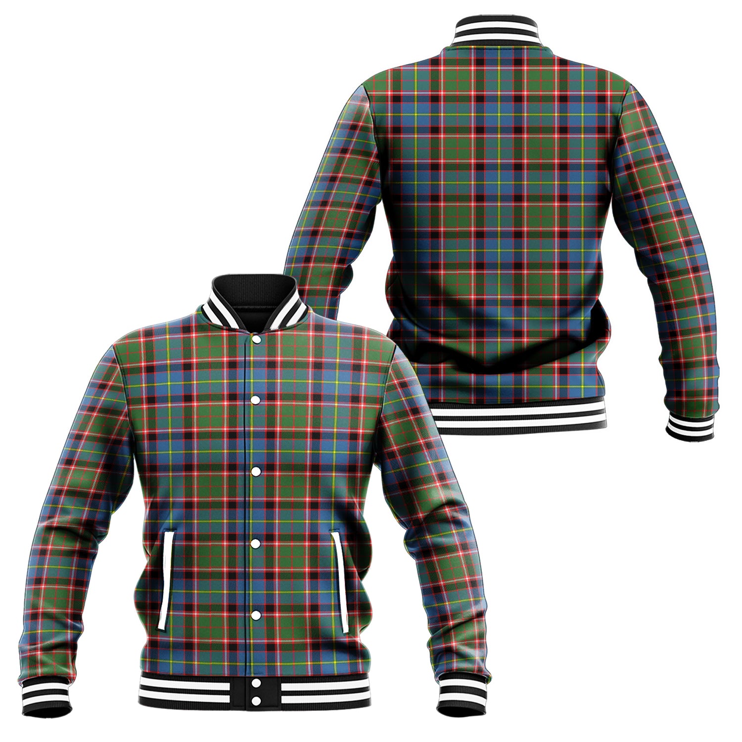 Norvel Tartan Baseball Jacket Unisex - Tartan Vibes Clothing