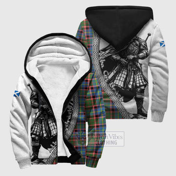 Norvel Tartan Clan Crest Sherpa Hoodie with Highlander Warrior Celtic Style Unisex S - Tartan Vibes Clothing