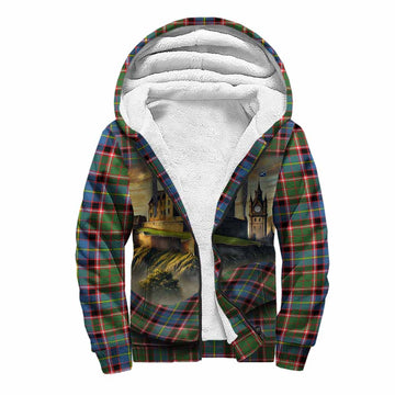 Norvel Tartan Family Crest Sherpa Hoodie with Scottish Ancient Castle Style Unisex S - Tartan Vibes Clothing