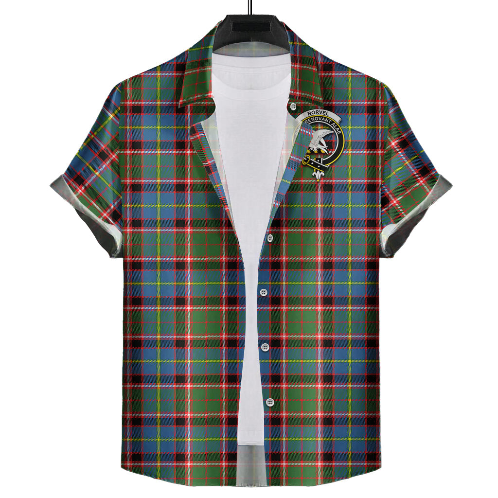 Norvel Tartan Hawaiian Shirt with Family Crest Kid - Tartan Vibes Clothing