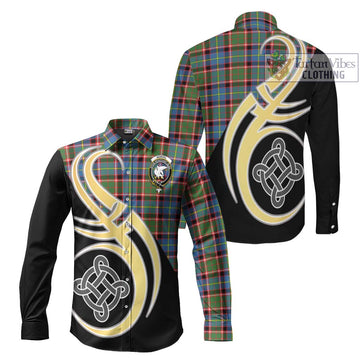 Norvel Tartan Long Sleeve Button Shirt with Family Crest and Celtic Symbol Style Men's Shirt S - Tartan Vibes Clothing