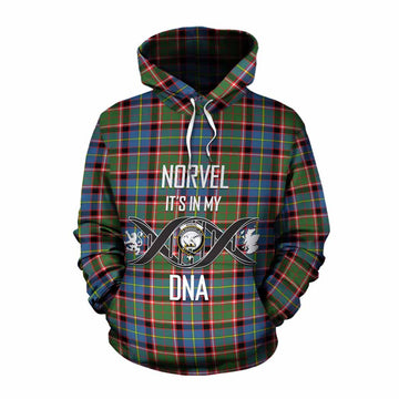 Norvel Tartan Cotton Hoodie with Family Crest DNA In Me Style Pullover Hoodie XS - Tartan Vibes Clothing