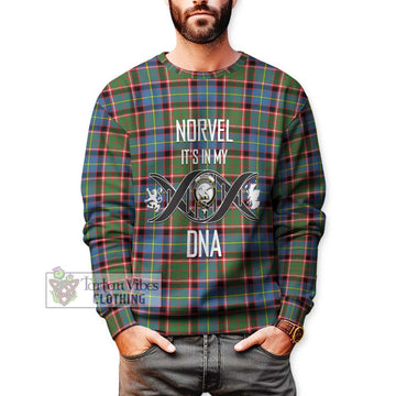 Norvel Tartan Sweatshirt with Family Crest DNA In Me Style Unisex - Tartan Vibes Clothing