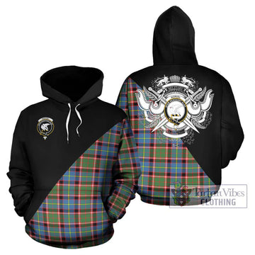 Norvel Tartan Hoodie with Family Crest and Military Logo Style Zip Hoodie - Tartan Vibes Clothing