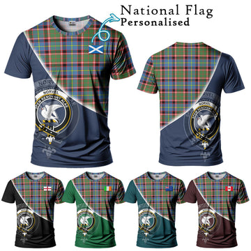 Norvel Tartan T-Shirt with Personalised National Flag and Family Crest Half Style Kid's Shirt - Tartan Vibes Clothing