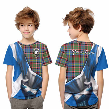 Norvel Tartan Kid T-Shirt with Family Crest Scotland Patriotic Style Youth XL Size14 - Tartan Vibes Clothing