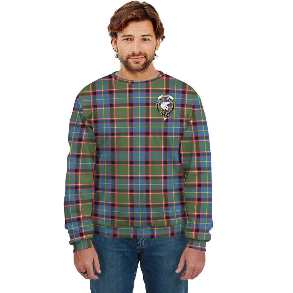 Norvel Tartan Sweatshirt with Family Crest Unisex - Tartan Vibes Clothing