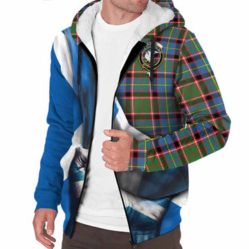 Norvel Tartan Sherpa Hoodie with Family Crest Scotland Patriotic Style Unisex S - Tartan Vibes Clothing