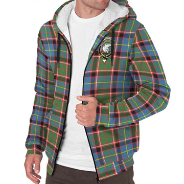Norvel Tartan Sherpa Hoodie with Family Crest - Tartan Vibes Clothing