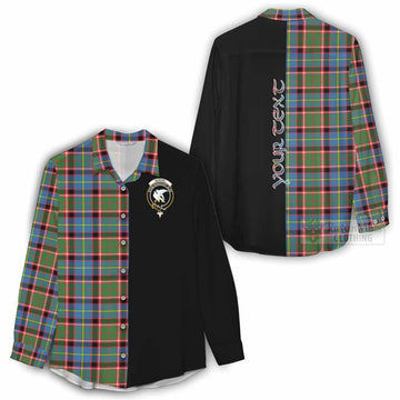 Norvel Tartan Women's Casual Shirt with Family Crest and Half Of Me Style - Tartan Vibes Clothing