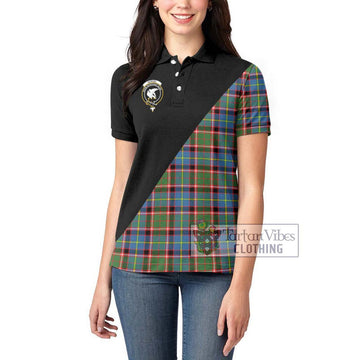 Norvel Tartan Women's Polo Shirt with Family Crest and Military Logo Style - Tartan Vibes Clothing