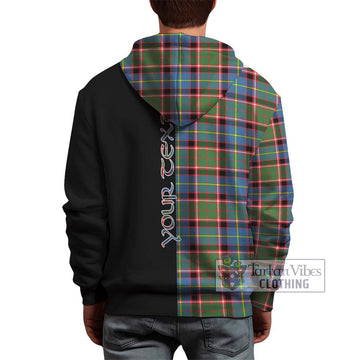 Norvel Tartan Hoodie with Family Crest and Half Of Me Style - Tartan Vibes Clothing