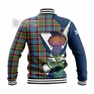 Norvel Tartan Family Crest Baseball Jacket Scottish Thistle Celtic Inspired - Tartan Vibes Clothing