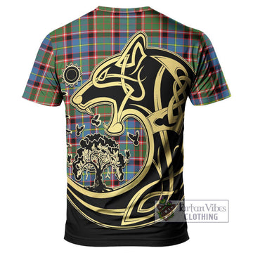 Norvel Tartan T-Shirt with Family Crest Celtic Wolf Style - Tartan Vibes Clothing