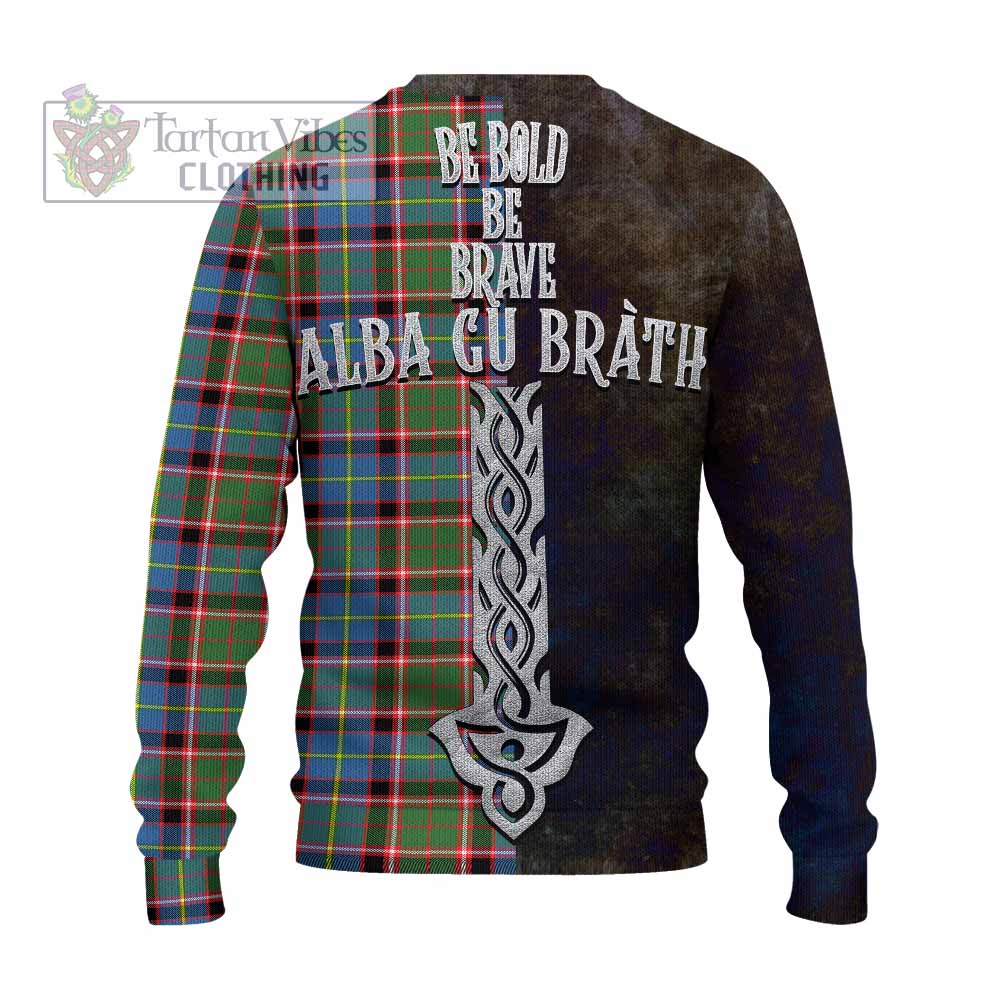 Norvel Tartan Family Crest Knitted Sweater Alba Gu Brath Be Brave Lion Ancient Style - Tartan Vibes Clothing