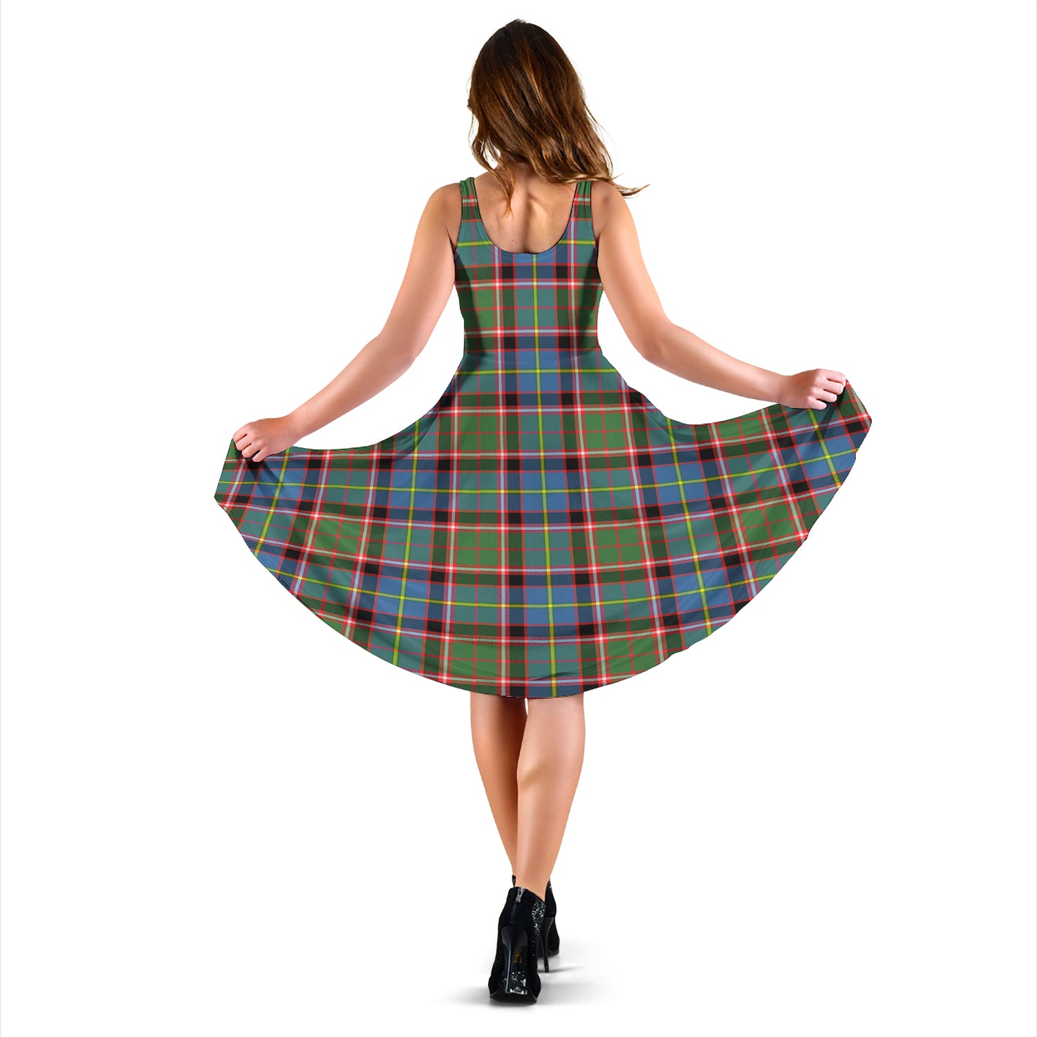 Norvel Tartan Sleeveless Midi Womens Dress - Tartan Vibes Clothing