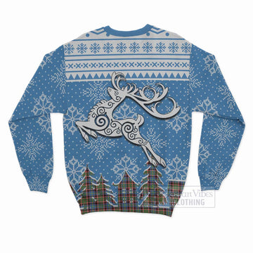 Norvel Clan Christmas Sweatshirt Celtic Reindeer Style - Tartan Vibes Clothing