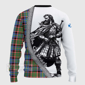 Norvel Tartan Clan Crest Knitted Sweater with Highlander Warrior Celtic Style - Tartan Vibes Clothing