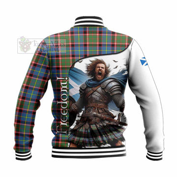 Tartan Vibes Clothing Norvel Crest Tartan Baseball Jacket Inspired by the Freedom of Scottish Warrior