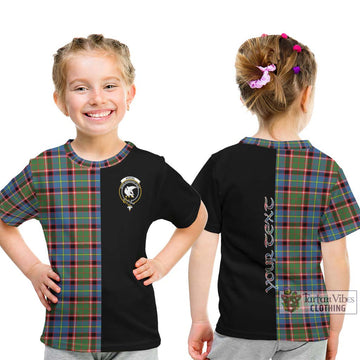 Norvel Tartan Kid T-Shirt with Family Crest and Half Of Me Style - Tartan Vibes Clothing