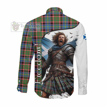 Norvel Crest Tartan Long Sleeve Button Shirt Inspired by the Freedom of Scottish Warrior Men's Shirt - Tartan Vibes Clothing