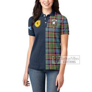 Norvel Tartan Women's Polo Shirt Alba with Scottish Lion Royal Arm Half Style - Tartan Vibes Clothing