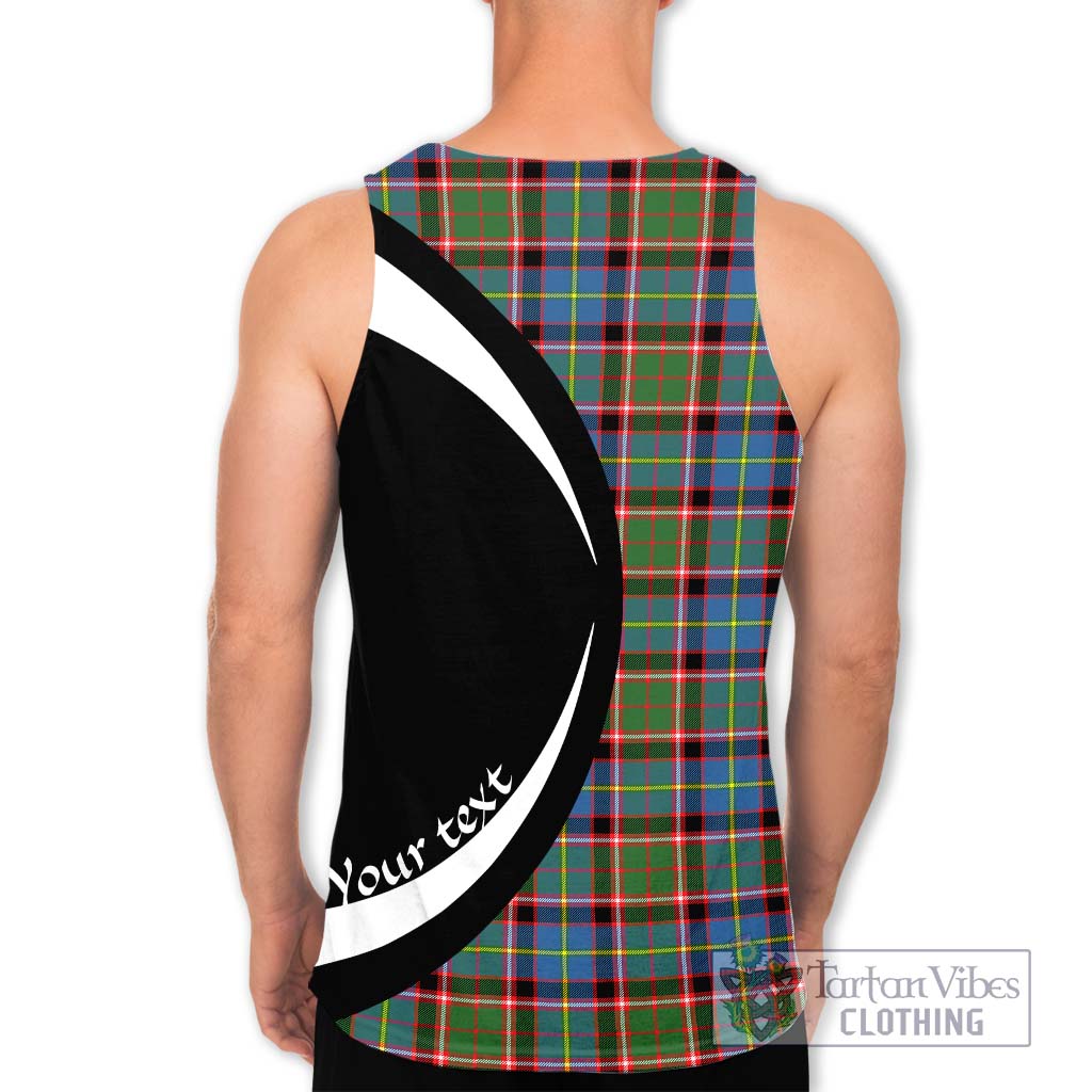 Norvel Tartan Men's Tank Top with Family Crest Circle Style - Tartan Vibes Clothing