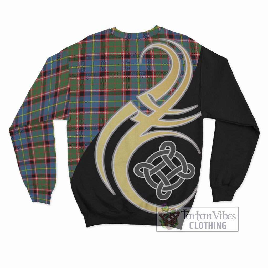 Norvel Tartan Sweatshirt with Family Crest and Celtic Symbol Style - Tartan Vibes Clothing