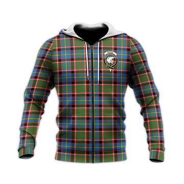 Norvel Tartan Knitted Hoodie with Family Crest
