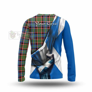 Norvel Tartan Long Sleeve T-Shirt with Family Crest Scotland Patriotic Style - Tartan Vibes Clothing