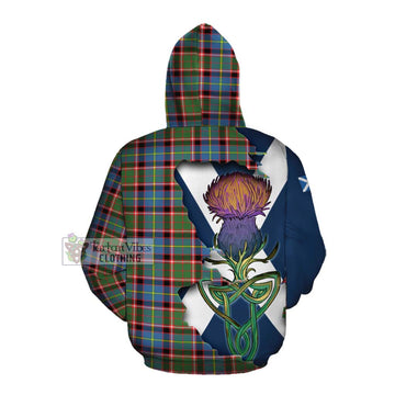 Norvel Tartan Family Crest Cotton Hoodie Scottish Thistle Celtic Inspired Pullover Hoodie - Tartan Vibes Clothing