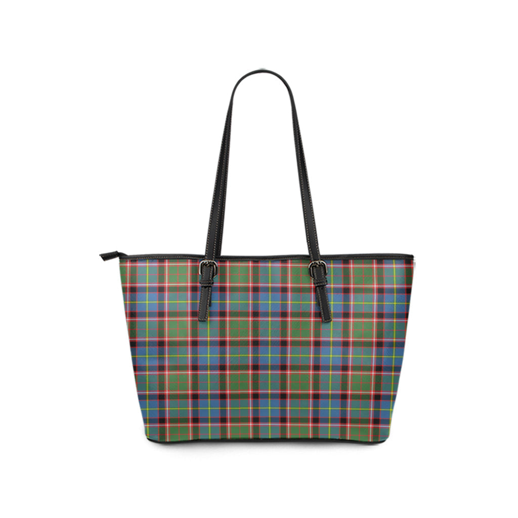 Norvel Tartan Leather Tote Bag - Tartan Vibes Clothing