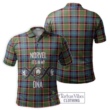 Norvel Tartan Polo Shirt with Family Crest DNA In Me Style - Tartan Vibes Clothing