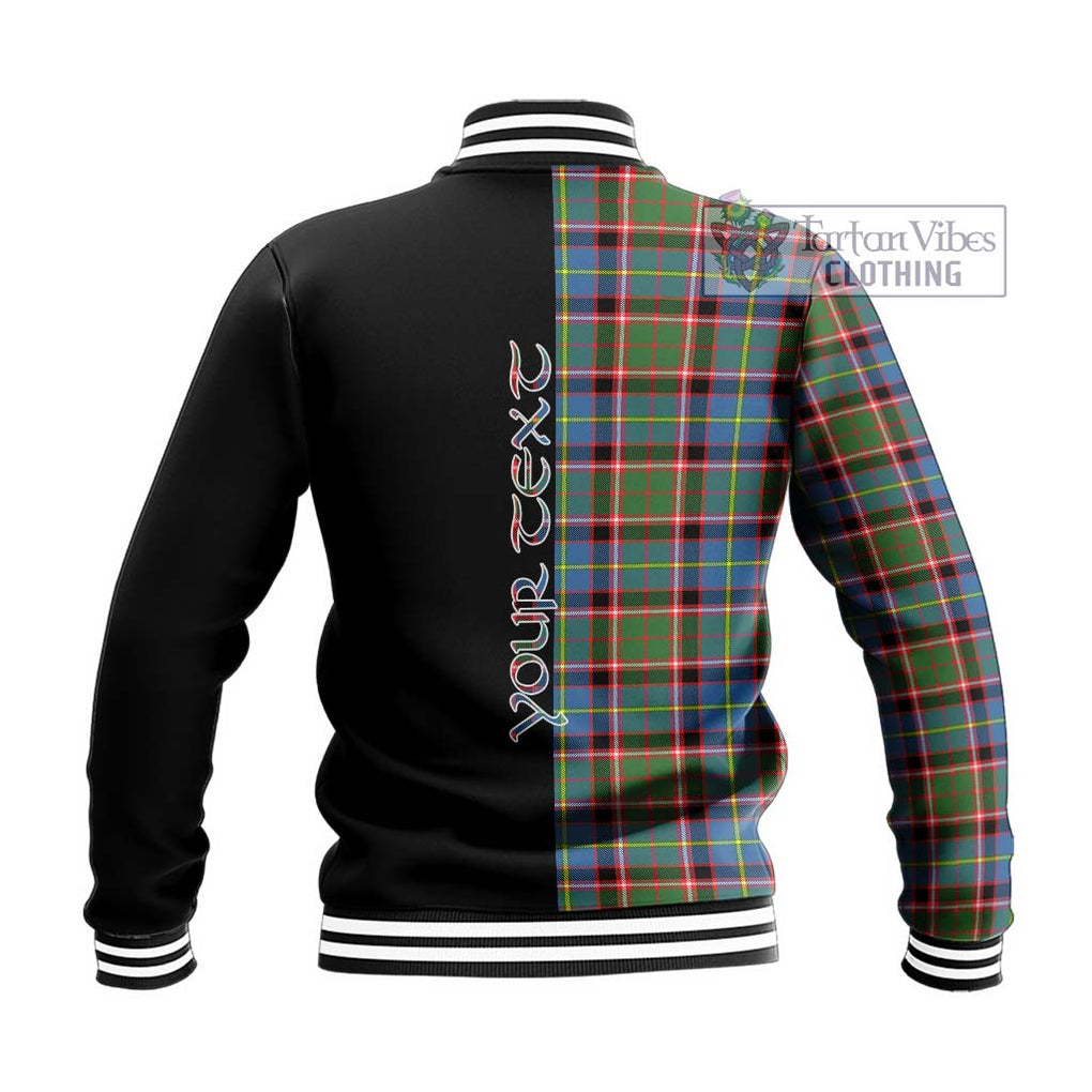Norvel Tartan Baseball Jacket with Family Crest and Half Of Me Style - Tartan Vibes Clothing