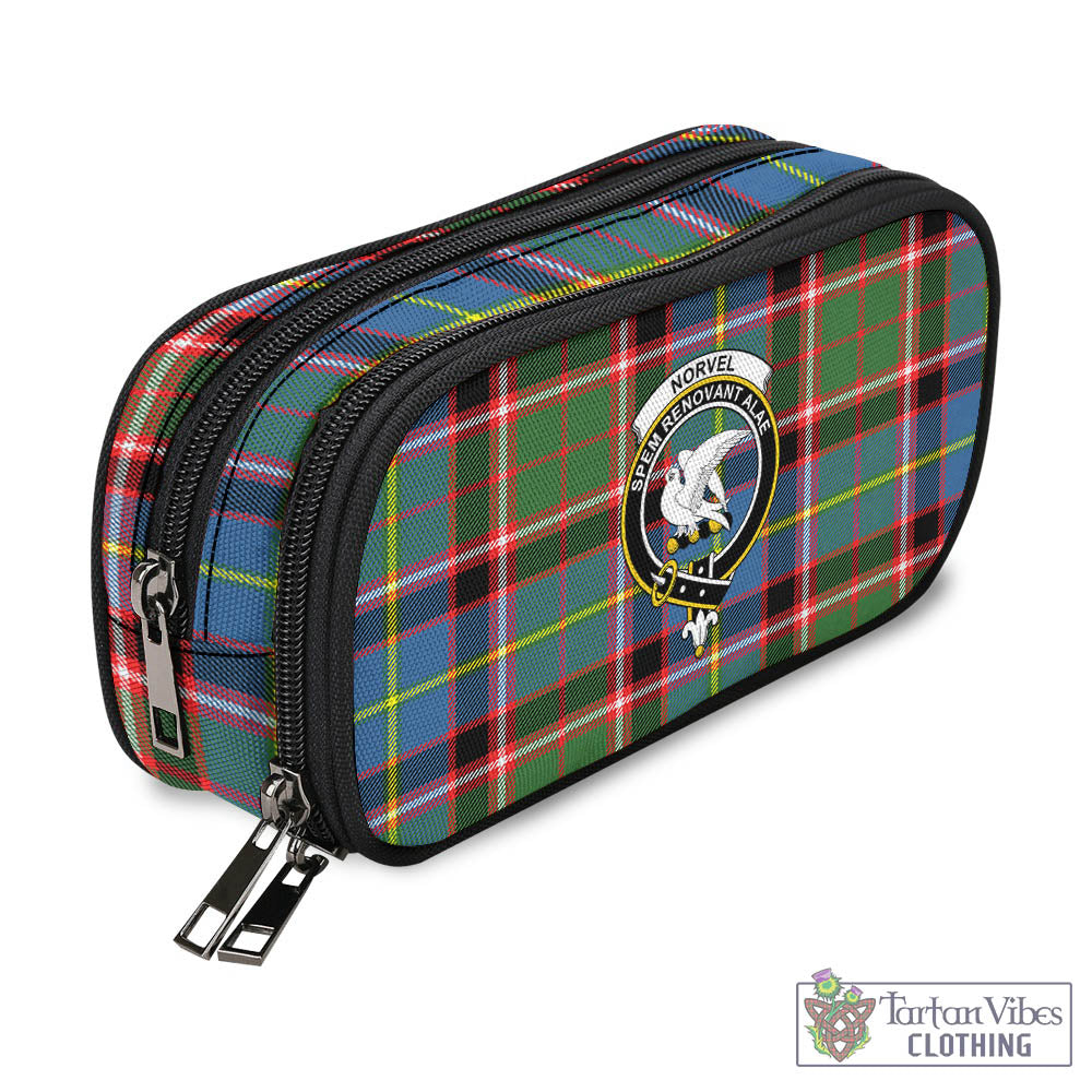 Norvel Tartan Pen and Pencil Case with Family Crest - Tartan Vibes Clothing