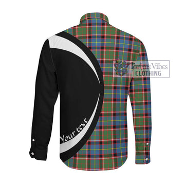 Norvel Tartan Long Sleeve Button Up with Family Crest Circle Style Men's Shirt - Tartan Vibes Clothing