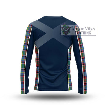 Norvel Tartan Long Sleeve T-Shirt with Family Crest and Lion Rampant Vibes Sport Style - Tartan Vibes Clothing