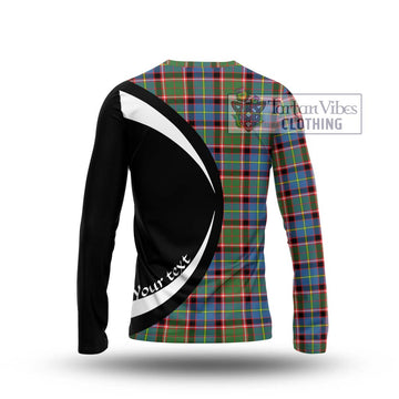 Norvel Tartan Long Sleeve T-Shirt with Family Crest Circle Style - Tartan Vibes Clothing