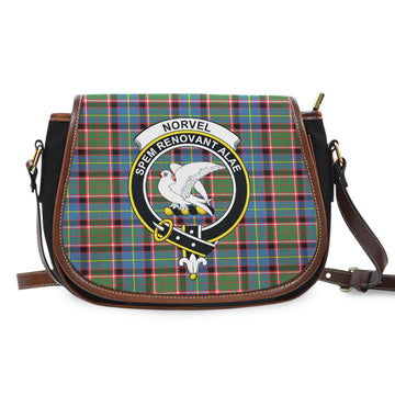 Norvel Tartan Saddle Bag with Family Crest - Tartan Vibes Clothing