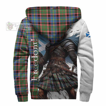 Norvel Crest Tartan Sherpa Hoodie Inspired by the Freedom of Scottish Warrior - Tartan Vibes Clothing
