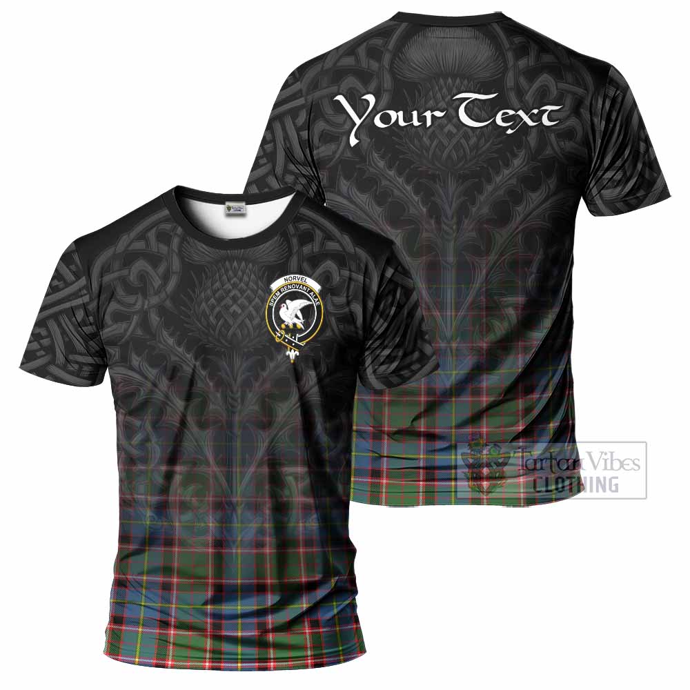 Norvel Tartan T-Shirt with Family Crest Celtic Thistle Vibes - Tartan Vibes Clothing