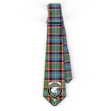 Norvel Tartan Classic Necktie with Family Crest - Tartan Vibes Clothing