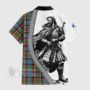 Norvel Tartan Clan Crest Hawaiian Shirt with Highlander Warrior Celtic Style - Tartan Vibes Clothing