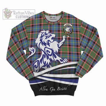 Norvel Tartan Sweatshirt with Alba Gu Brath Regal Lion Emblem - Tartan Vibes Clothing