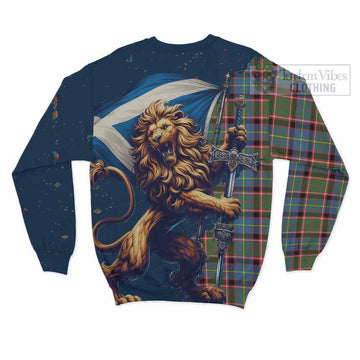 Norvel Tartan Family Crest Sweatshirt with Scottish Majestic Lion - Tartan Vibes Clothing